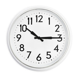 White Classic Collection Clock 23"